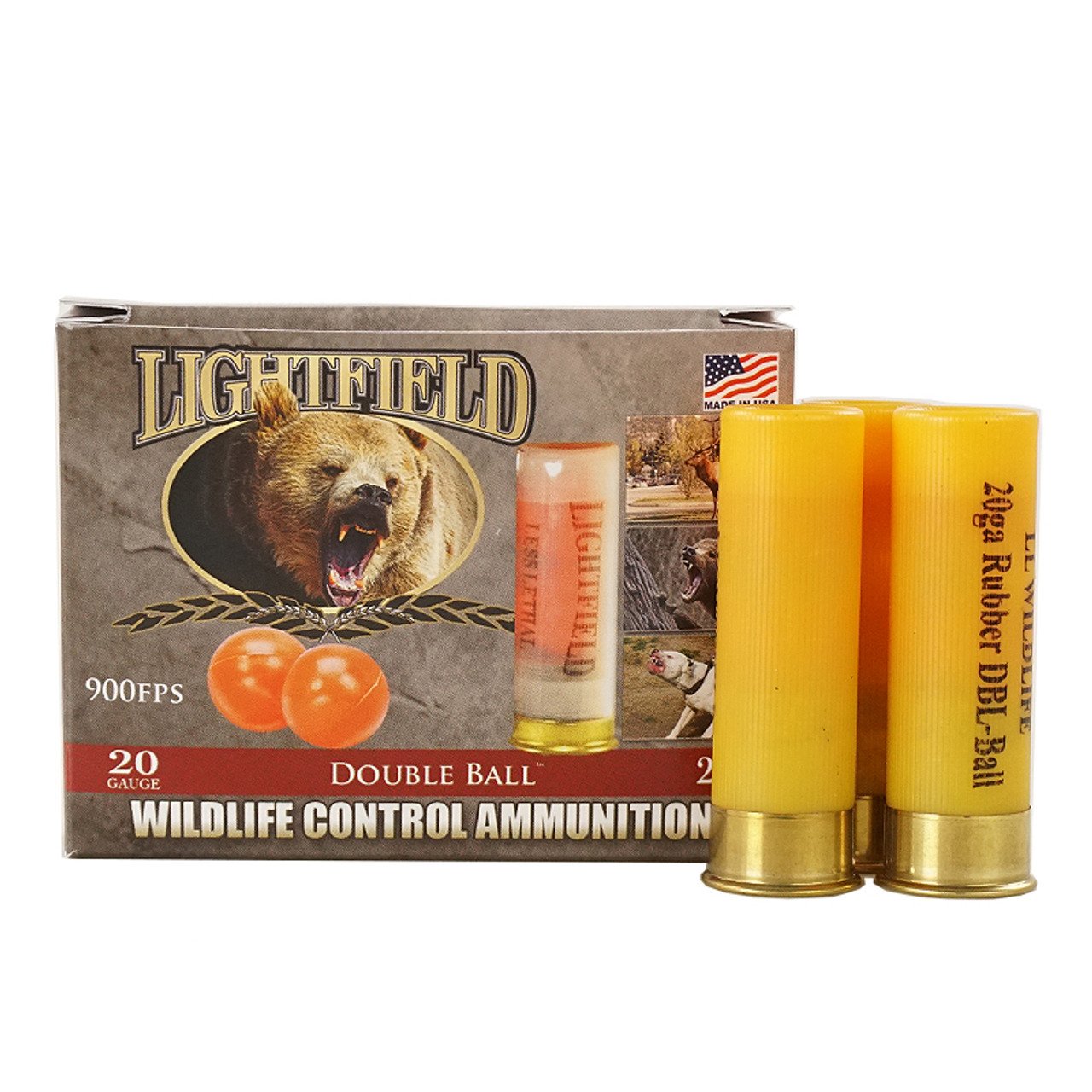 Lightfield Double Ball Slugs - 20GA, 2-3/4", Box of 5 [CWDB-20]