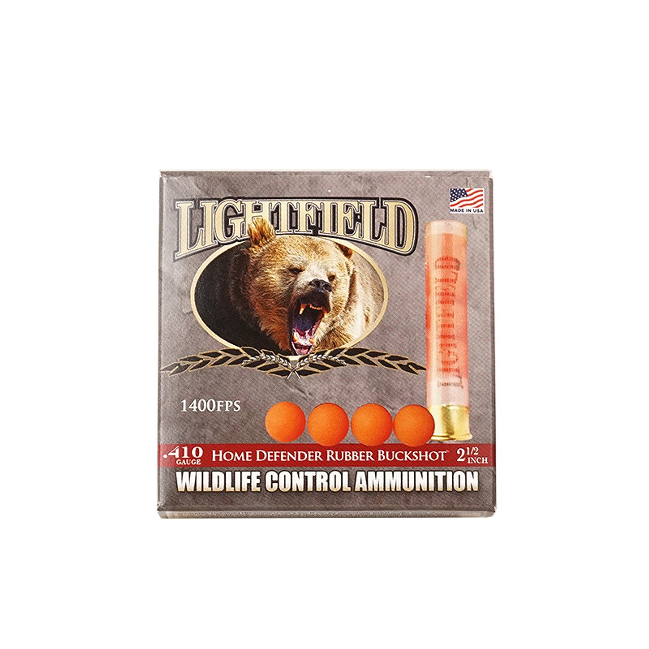 Lightfield Rubber Buckshot - .410GA, 2-1/2", Box of 5 [CWRB-410]
