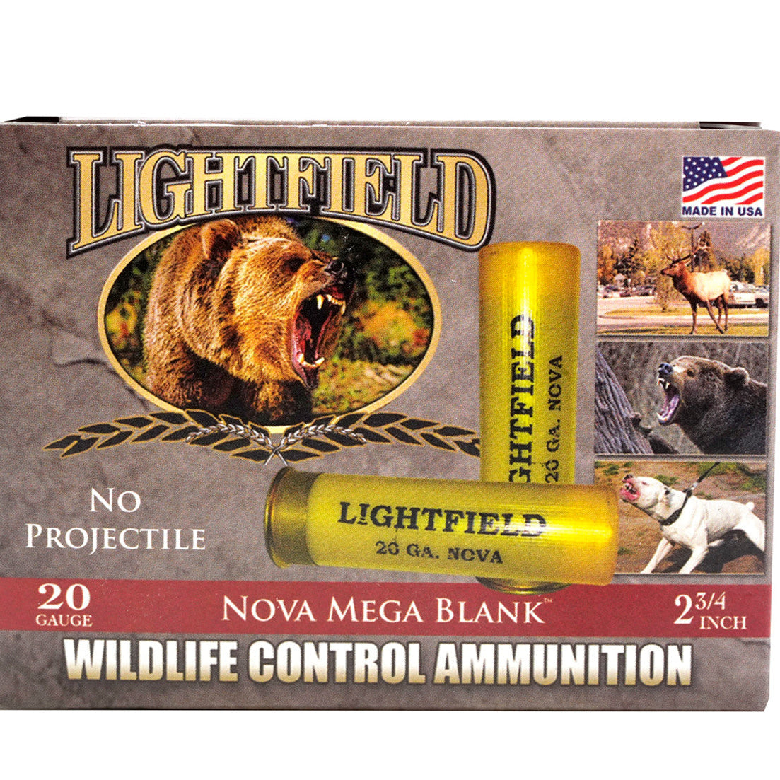 Lightfield NOVA Mega Blank Concussion Round - 20GA, 2-3/4", Box of 5 [CWNB-20]