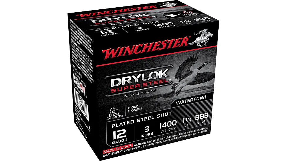 WINCHESTER DRYLOK SUPER STEEL [12GA X 3"] BBB - 1-1/4 OZ | 25 ROUNDS