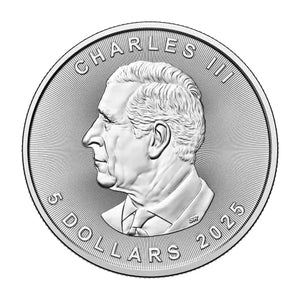 CANADA 1 OZ .9999 SILVER MAPLE LEAF KING CHARLES III