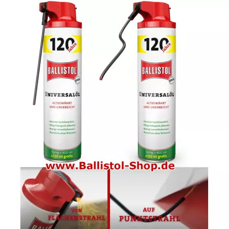Special edition for the double anniversary 520 ml Ballistol spray with Varioflex