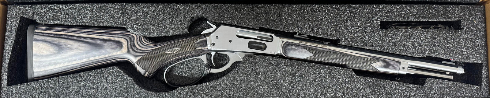 CANUCK WRANGLERTRAPPER 45-70 GOVT - LEVERR ACTION - 4+1 - 16.5" BARREL - GRAY LAMINATE - BUCKHORN REAR SIGHT - FIBRE OPTIC FRONT SIGHT - PICATINNY OPTICAL RAIL